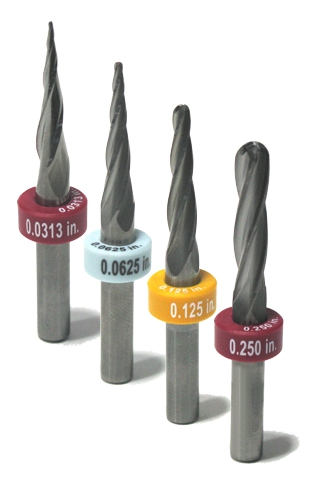 Carbide Tapered-stub carving and engraving tools for softwoods, hardwoods, non-ferrous metals and plastics